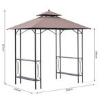 2.5x1.5m BBQ Tent Canopy Patio Outdoor Awning Gazebo Party Sun Shelter
