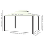 3m x 4m Vented Roof Aluminium Frame Gazebo Cream White