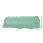 6 x 3M Reinforced Walk-in Polytunnel Garden Greenhouse Steel Frame