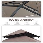 2.5x1.5m BBQ Tent Canopy Patio Outdoor Awning Gazebo Party Sun Shelter