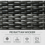 Outsunny 8 Pieces Patio Rattan Sofa Set Garden Furniture Set for Outdoor Grey
