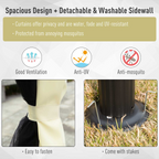 3m x 4m Vented Roof Aluminium Frame Gazebo Cream White