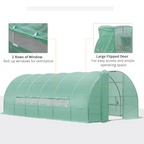 6 x 3M Reinforced Walk-in Polytunnel Garden Greenhouse Steel Frame
