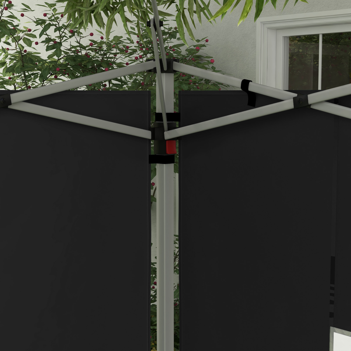Outsunny Gazebo Side Panels for 3x3(m) or 3x4m Pop Up Gazebo, 2 Pack, Black