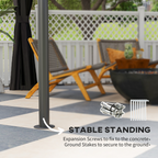 Outsunny 3 x 3 (m) Double Roof Hard Top Gazebo w/Nettings, Dark Grey