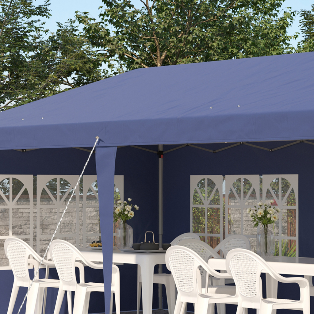 3 x 6m Heavy Duty Gazebo Marquee Party Tent with Storage Bag Blue