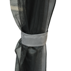 3 Seater Swing Chair Hammock Gazebo Double Tier Canopy, Cushioned Seat Grey