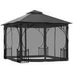 Outsunny Gazebo Party Tent Canopy Sun Shade for Patio Garden 3x3(m)