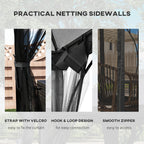 Outsunny Gazebo Party Tent Canopy Sun Shade for Patio Garden 3x3(m)